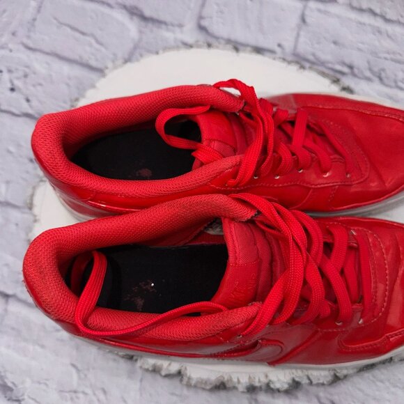 Nike Air Force 1 LV8 UV Low GS AO2286-600 Siren Red Patent Leather Youth Size 7 - Picture 8 of 9